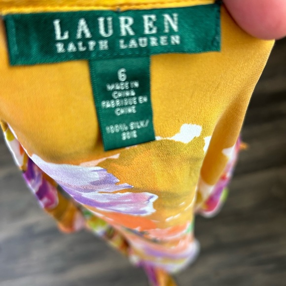 Ralph Lauren Vibrant Wrap Blouse - Orange and Purple - Picture 4 of 4